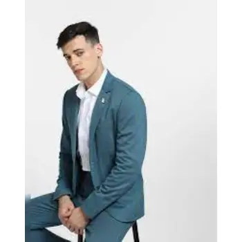 Teal Suit Set Blazer 